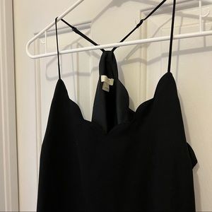 J. Crew scallop neckline black tank - NWOT